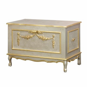 french toy chest silver with gold gilding
