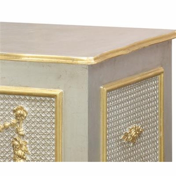 french toy chest silver with gold gilding