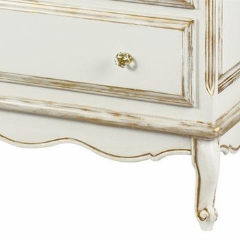 French Wide Chest with Changing Tray - Versailles Creme