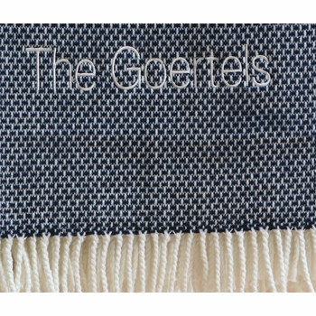 fringed throw blanket - rice pattern<br> (several colors available)