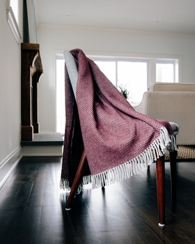 fringed throw blanket - rice pattern<br> (several colors available)