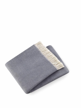 Fringed Throw Blanket - Rice Pattern (Several Colors Available)