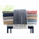 Fringed Throw Blanket - Rice Pattern (Several Colors Available)