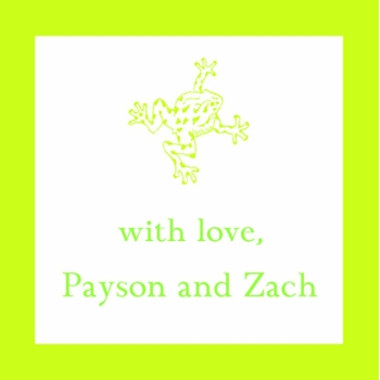 frog children's birthday sticker