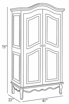 Full French Door Armoire (Serendipity)