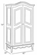 Full French Door Armoire (Serendipity)