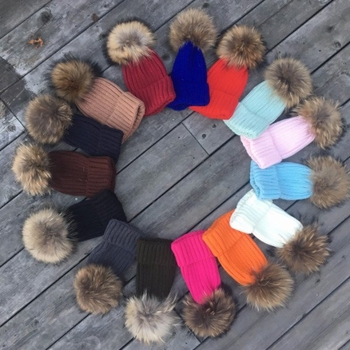 Fur Pom Pom Hat