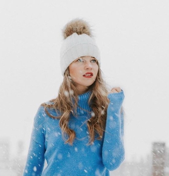 Fur Pom Pom Hat