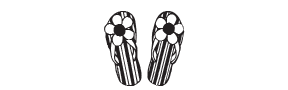 g9 - flower flip flops