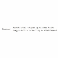 garamond font