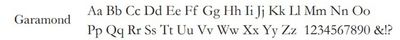 garamond font