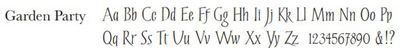 garden party font