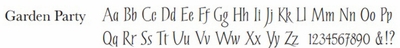 garden party font