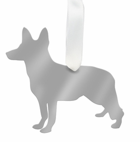German Shepherd Christmas Ornament - Silver