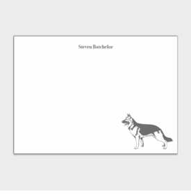 German Shepherd Personalized Kids Stationery