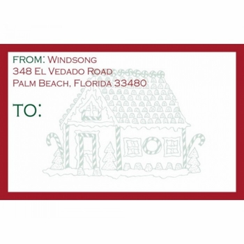 gingerbread house large mailing stickers
