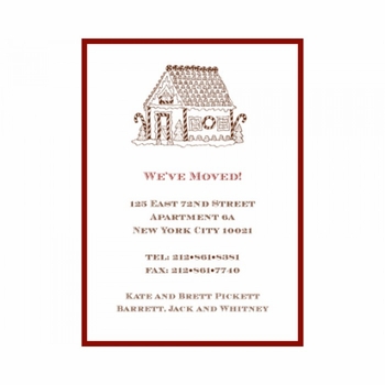 Gingerbread Moving Card
