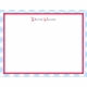 gingham blue children's stationary