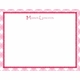gingham pink children's stationery