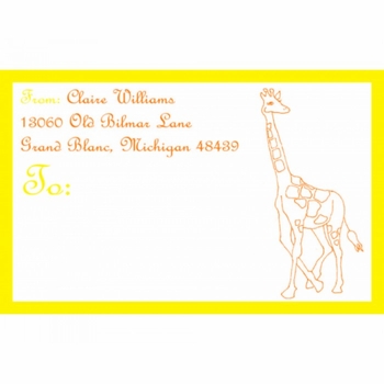 Giraffe Mailing Stickers