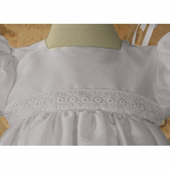 girls christening gown with chandelier trim