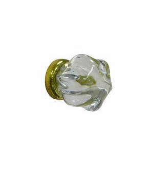 Glass Knob w/ Gold Post