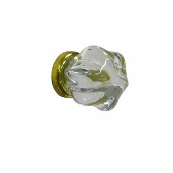 Glass Knob w/ Gold Post