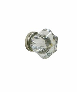 glass knob w/ silver post