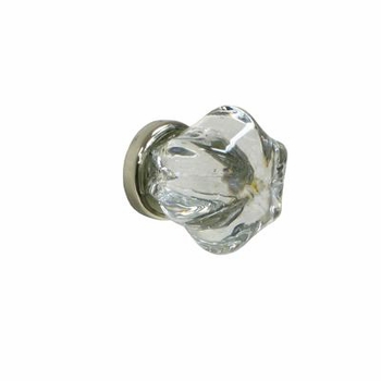glass knob w/ silver post