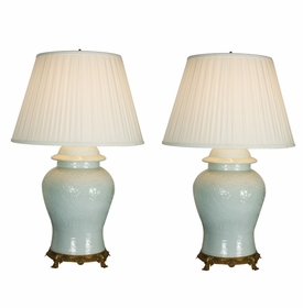 Glazed Ginger Jar Lamps