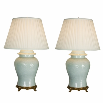 Glazed Ginger Jar Lamps