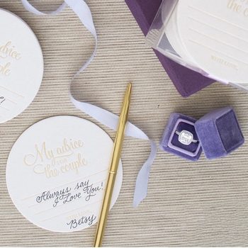 Gold Foil Stamped Advice Coasters