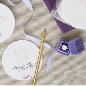 Gold Foil Stamped Advice Coasters