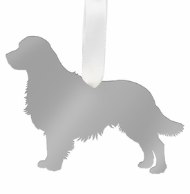Golden Retriever Christmas Ornament - Silver