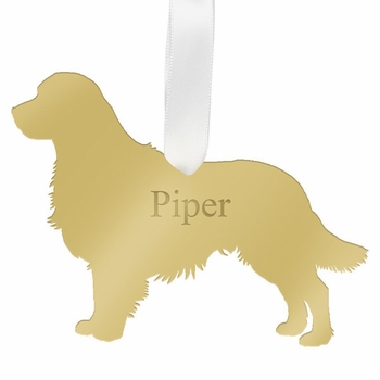 Golden Retriever Christmas Ornament - Silver