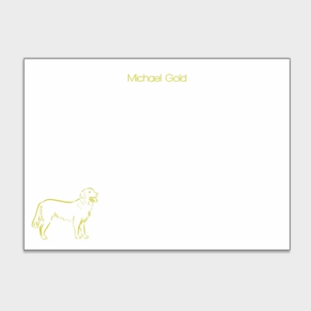 Golden Retriever Personalized Kids Stationery