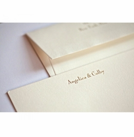 Golden Twins Baby Stationery