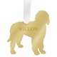 goldendoodle christmas ornament - gold