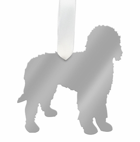 Goldendoodle Christmas Ornament - Silver