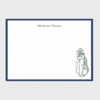 Golf Bag Personalized Kids Stationery