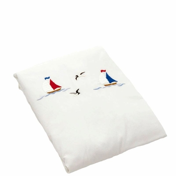 Gordonsbury Embroidered Nautical Fitted Crib Sheet