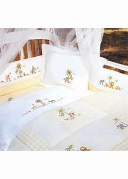 gordonsbury on safari crib quilt - Blue