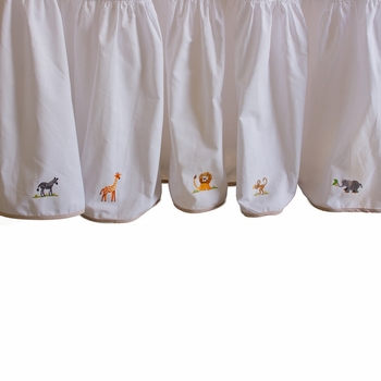 gordonsbury on safari embroidered crib skirt