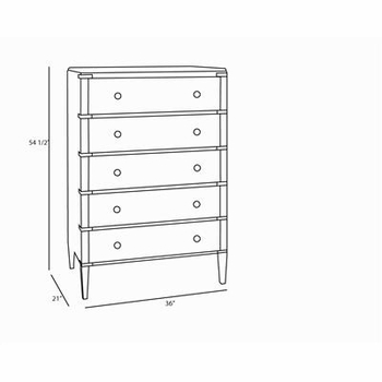 gramercy 5 drawer tall chest