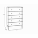 gramercy 5 drawer tall chest