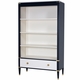 gramercy bookcase - linen & navy