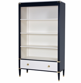 Gramercy Bookcase - Linen & Navy