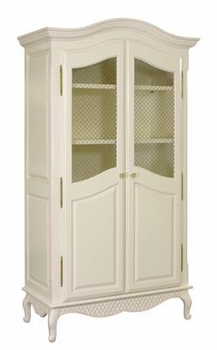 grand armoire w/wire mesh doors (linen/pink)