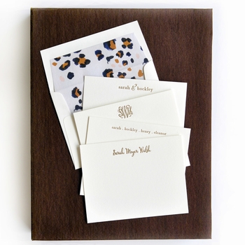 Grand Brown Silk Stationery Box - G2