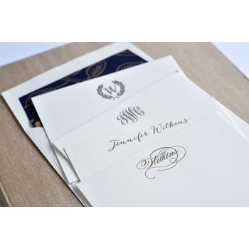 Grand Champagne Silk Stationery Box - G16